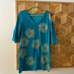 Trina Turk SZ 8, teal green cocktail dress